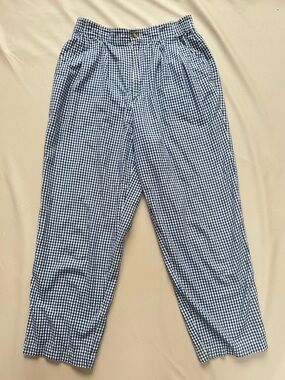 Vintage Eddie Bauer Blue & White Gingham Pants